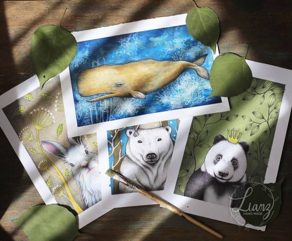 Algunas ilustraciones para empezar a pirograbar sobre… – Werk von Lianzhi Artist