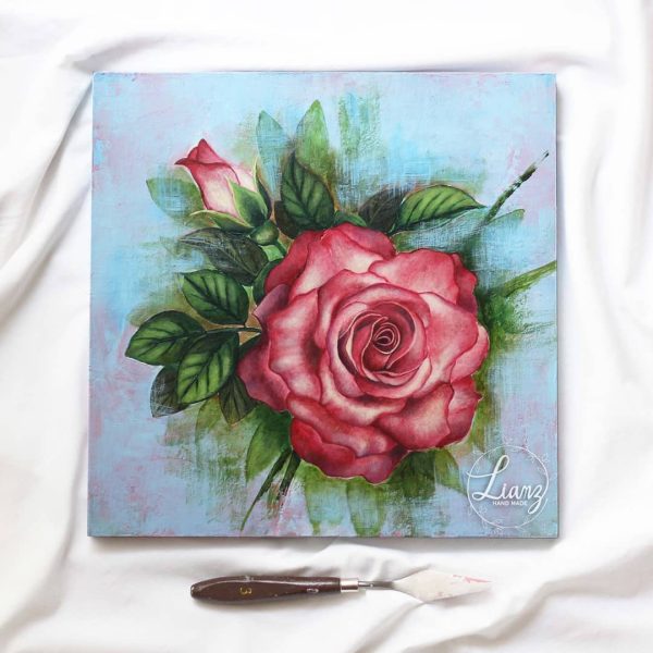 Encontrando inspiración en las flores, pienso hacer más… – Acryl von Lianzhi Artist