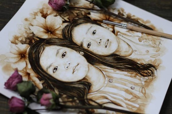 Pequeños detalles – Kaffeemalerei von Lianzhi Artist