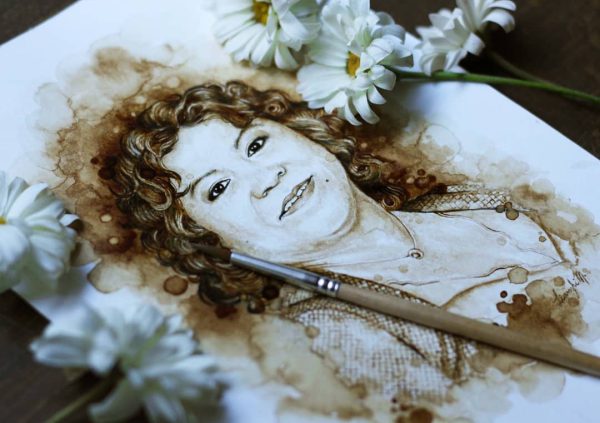 Bello retrato a , Haz más de eso que te hace feliz️ – Kaffeemalerei von Lianzhi Artist