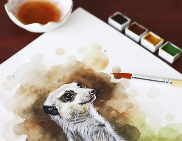 En proceso – Aquarell von Lianzhi Artist
